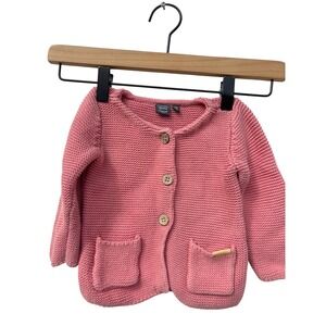 Babyface Knit Cardigan Sweater Pink Cotton Baby‎ Girl Size 74 / 9M